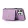 iPhone 13 Pro Max Multi-functional Cross-body Card Bag TPU+PU Back Cover Case with Holder & Card Slot & Wallet  - Purple