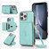 iPhone 13 Pro Max Multi-functional Cross-body Card Bag TPU+PU Back Cover Case with Holder & Card Slot & Wallet  - Green