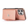 iPhone 13 Pro Max Multi-functional Cross-body Card Bag TPU+PU Back Cover Case with Holder & Card Slot & Wallet  - Rose Gold
