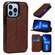 iPhone 13 Pro Max Strong Magnetic Closure PU + TPU Leather Case with Card Slots & Holder  - Brown