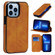 iPhone 13 Pro Max Strong Magnetic Closure PU + TPU Leather Case with Card Slots & Holder  - Khaki