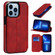 iPhone 13 Pro Max Strong Magnetic Closure PU + TPU Leather Case with Card Slots & Holder  - Red