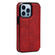 iPhone 13 Pro Max Strong Magnetic Closure PU + TPU Leather Case with Card Slots & Holder  - Red