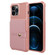 iPhone 13 Pro Max Magnetic Wallet Card Bag Leather Case  - Rose Gold