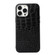 iPhone 13 Pro Max Crocodile Top Layer Cowhide Leather Case  - Black