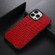 iPhone 13 Pro Max Crocodile Top Layer Cowhide Leather Case  - Red