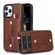 iPhone 13 Pro Max Wristband Kickstand Wallet Leather Phone Case  - Brown