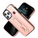 iPhone 13 Pro Max Wristband Kickstand Wallet Leather Phone Case  - Rose Gold