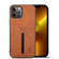 iPhone 13 Pro Max Denior DV Elastic Card PU Back Cover Phone Case - Brown