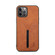 iPhone 13 Pro Max Denior DV Elastic Card PU Back Cover Phone Case - Brown