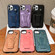 iPhone 13 Pro Max Side Leather Rotation Card Holder Phone Case - Green