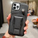 iPhone 13 Pro Max Side Leather Rotation Card Holder Phone Case - Black