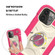 iPhone 13 Pro Max Shockproof Silicone + PC Protective Case with Dual-Ring Holder  - Rose Red