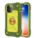 iPhone 13 Pro Max Shockproof Silicone + PC Protective Case with Dual-Ring Holder  - Avocado