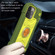 iPhone 13 Pro Max Shockproof Silicone + PC Protective Case with Dual-Ring Holder  - Avocado