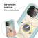 iPhone 13 Pro Max Shockproof Silicone + PC Protective Case with Dual-Ring Holder  - Ice Blue