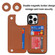 iPhone 13 Pro Max Double Buckle Rhombic PU Leather Phone Case - Brown