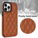 iPhone 13 Pro Max Double Buckle Rhombic PU Leather Phone Case - Brown