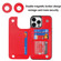 iPhone 13 Pro Max Double Buckle Rhombic PU Leather Phone Case - Red