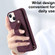iPhone 13 Pro Max Wristband Vertical Flip Wallet Back Cover Phone Case - Wine Red