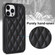 iPhone 13 Pro Max Double Buckle Rhombic PU Leather Phone Case - Black