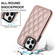 iPhone 13 Pro Max Double Buckle Rhombic PU Leather Phone Case - Rose Gold