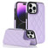 iPhone 13 Pro Max Double Buckle Rhombic PU Leather Phone Case - Purple