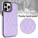 iPhone 13 Pro Max Double Buckle Rhombic PU Leather Phone Case - Purple