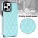 iPhone 13 Pro Max Double Buckle Rhombic PU Leather Phone Case - Blue