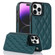 iPhone 13 Pro Max Double Buckle Rhombic PU Leather Phone Case - Green
