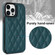 iPhone 13 Pro Max Double Buckle Rhombic PU Leather Phone Case - Green