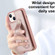 iPhone 13 Pro Max Wristband Vertical Flip Wallet Back Cover Phone Case - Rose Gold