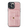 iPhone 13 Pro Max JEEHOOD Anti-theft Brush Magnetic PU + TPU Protective Case with Card Slot  - Pink