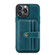 iPhone 13 Pro Max JEEHOOD Anti-theft Brush Magnetic PU + TPU Protective Case with Card Slot  - Blue