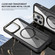 iPhone 13 Pro Max MagSafe Carbon Fiber Transparent Back Panel Phone Case - Blue