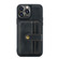 iPhone 13 Pro Max JEEHOOD Anti-theft Brush Magnetic PU + TPU Protective Case with Card Slot  - Black
