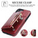 iPhone 13 Pro Max Zipper Wallet Bag PU Back Cover Shockrpoof Phone Case with Holder & Card Slots & Wallet  - Red