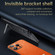 iPhone 13 Pro Max SULADA Invisible Bracket Leather Back Cover Phone Case - Black