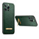 iPhone 13 Pro Max SULADA Invisible Bracket Leather Back Cover Phone Case - Dark Green