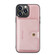 iPhone 13 Pro Max JEEHOOD Retro Magnetic Detachable Protective Case with Wallet & Card Slot & Holder  - Pink