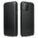 iPhone 13 Pro Max Fierre Shann Retro Oil Wax Texture Vertical Flip PU Leather Case  - Black