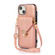 iPhone 13 Pro Max Fashion Buckle Protective Case with Holder & Card Slot & Wallet & Lanyard  - Rose Gold