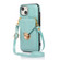 iPhone 13 Pro Max Fashion Buckle Protective Case with Holder & Card Slot & Wallet & Lanyard  - Green