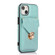 iPhone 13 Pro Max Fashion Buckle Protective Case with Holder & Card Slot & Wallet & Lanyard  - Green