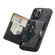 iPhone 13 Pro Max JEEHOOD Retro Magnetic Detachable Protective Case with Wallet & Card Slot & Holder  - Black