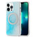 iPhone 13 Pro Max Dual-side IMD Marble Magsafe Phone Case - Sky Blue