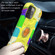 iPhone 13 Pro Max Shockproof Silicone + PC Protective Case with Dual-Ring Holder  - Colorful Yellow Green