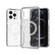 iPhone 13 Pro Max Terminator Style Glitter Powder MagSafe Magnetic Phone Case  - White