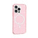 iPhone 13 Pro Max Terminator Style Glitter Powder MagSafe Magnetic Phone Case  - Pink