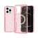 iPhone 13 Pro Max Terminator Style Glitter Powder MagSafe Magnetic Phone Case  - Pink